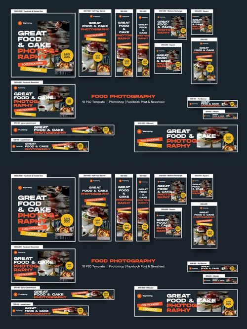 食品摄影横幅广告 设计与软件开发融合的艺术